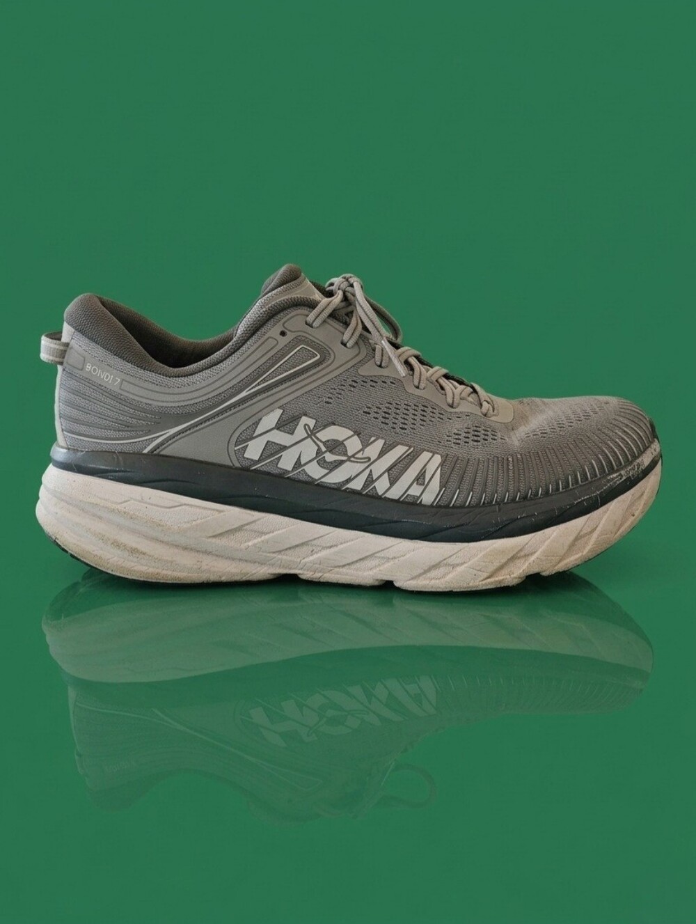HOKA ONE ONE Bondi 7 Men's Size 10 Gray Running Shoes